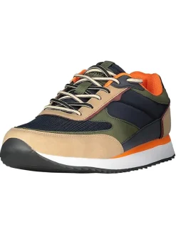 Geographical Norway Sneakers^Sneakers ''Olyno'' in Beige/ Khaki/ Dunkelblau