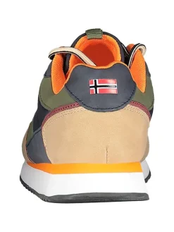 Geographical Norway Sneakers^Sneakers ''Olyno'' in Beige/ Khaki/ Dunkelblau