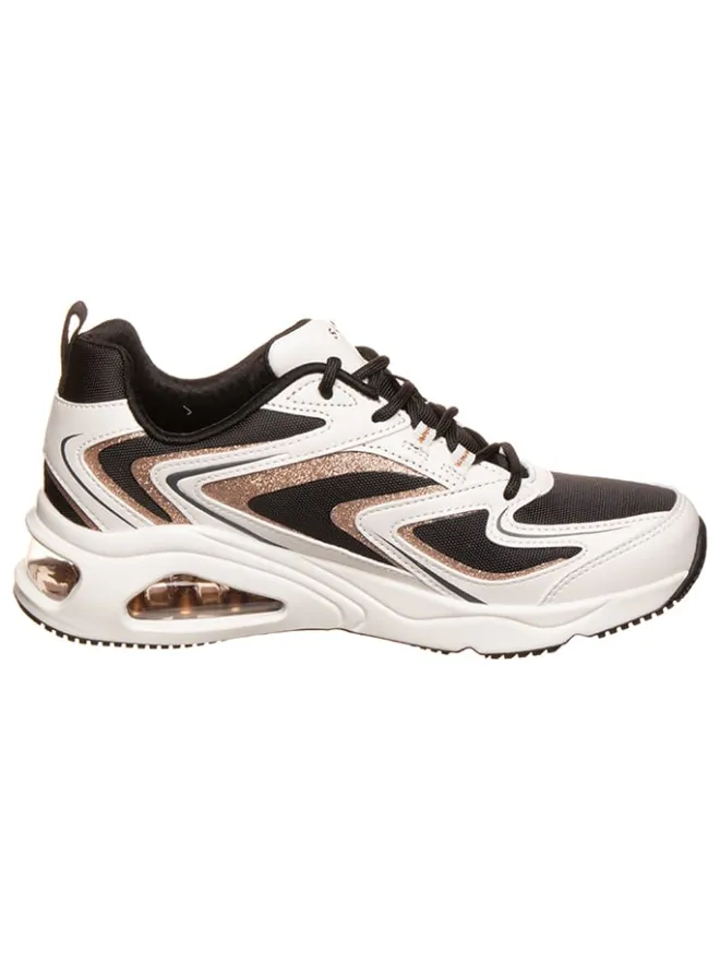 Skechers Sneakers^Sneakers "Tres-Air UNO" in Weiß/ Schwarz/ Gold