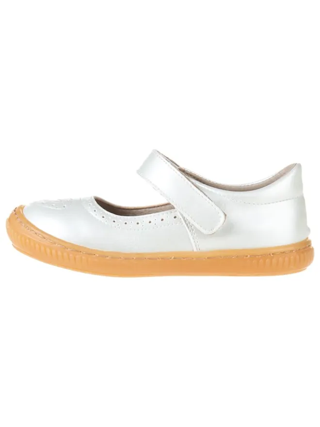 Spangenballerinas in Silber/ Weiß>kmins New