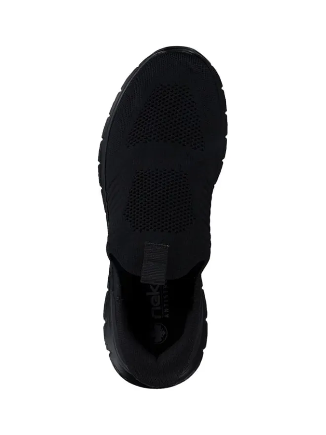 Sportliche Slipper in schwarz/schwarz>rieker Sale