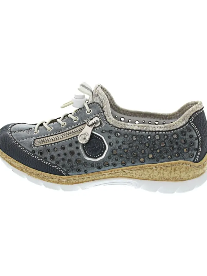 rieker Schnürschuhe^sportlicher Schnürer Blau