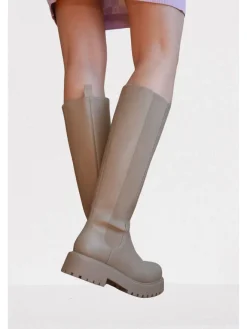 Stiefel in Taupe>Monki Clearance