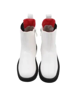 Stiefelette in Weiß und Schwarz><noscript><img width=
