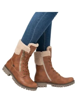rieker Schnürschuhe^Stiefelette in Zimt