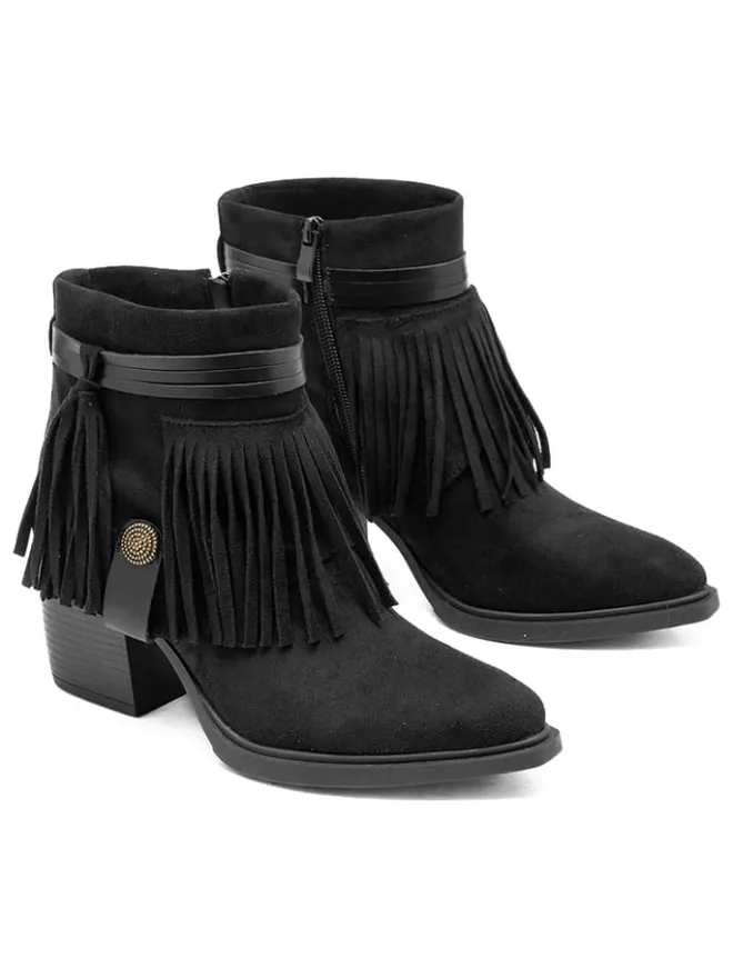 C'M Stiefeletten^Stiefeletten in Schwarz