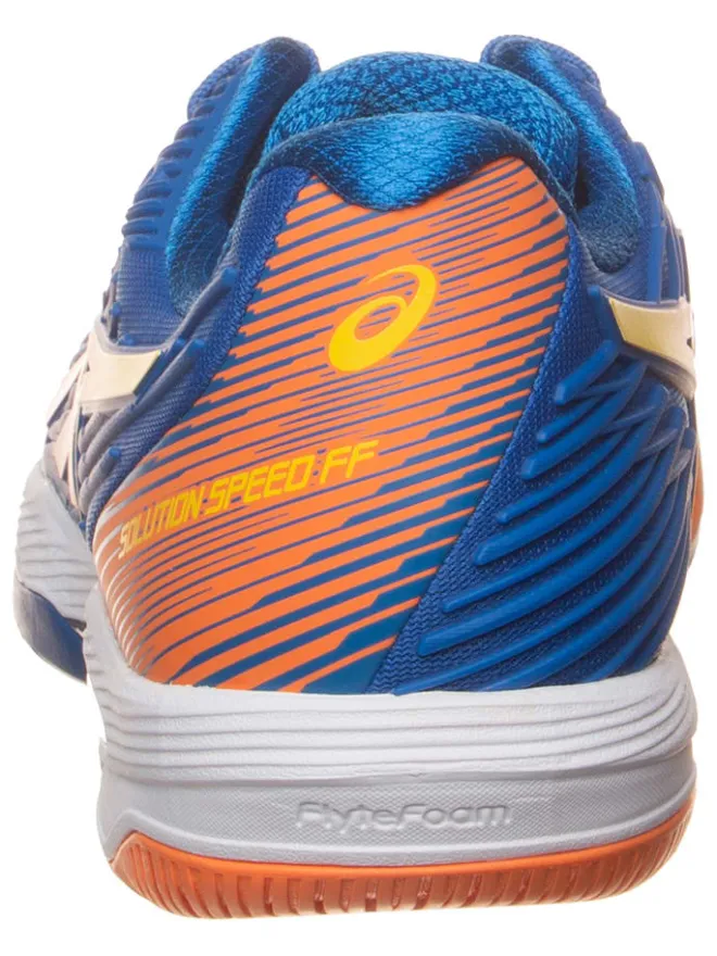 asics Sportschuhe^Tennisschuhe "Solution Speed FF 2" in Blau/ Orange