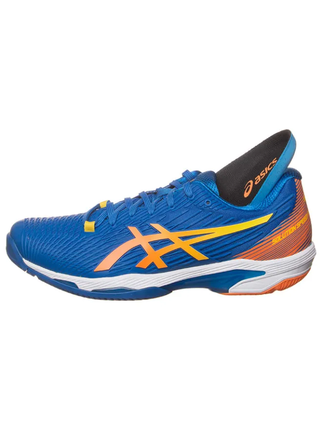 asics Sportschuhe^Tennisschuhe "Solution Speed FF 2" in Blau/ Orange