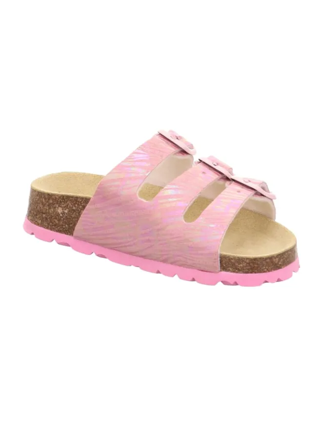 superfit Halbschuhe|Clogs & Pantoletten·Pantoletten^Tieffußbett Pantolette FUSSBETTPANTOFFEL in Rosa