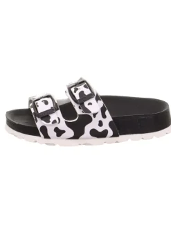 superfit Halbschuhe|Clogs & Pantoletten·Pantoletten^Tieffußbett Pantolette FUSSBETTPANTOFFEL in Schwarz/Weiß