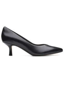 Violet55 Court Black Leather, D in Schwarz>Clarks Discount