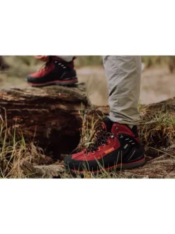 GUGGEN MOUNTAIN Outdoorschuhe^Wanderstiefel Gummikappe in Rot