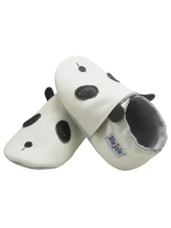 Weiße Baby-Lederschuhe, rutschfeste Sohle - Panda-Muster><noscript><img width=