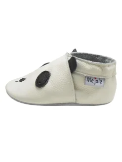 Weiße Baby-Lederschuhe, rutschfeste Sohle - Panda-Muster><noscript><img width=