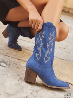 Westernstiefel in Blau>Bellucci Discount