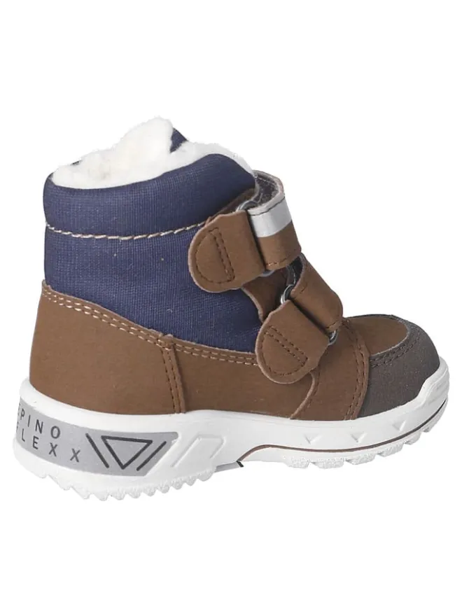 Winterboots "Flo" in Dunkelblau/ Braun>PEPINO
