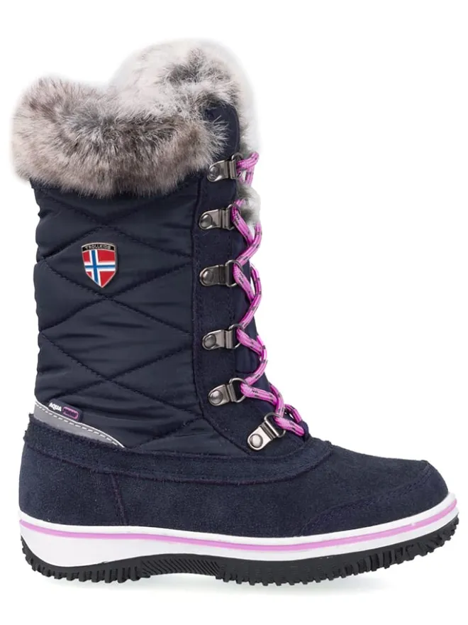 Winterstiefel "Holmenkollen" in Dunkelblau/ Pink>Trollkids New