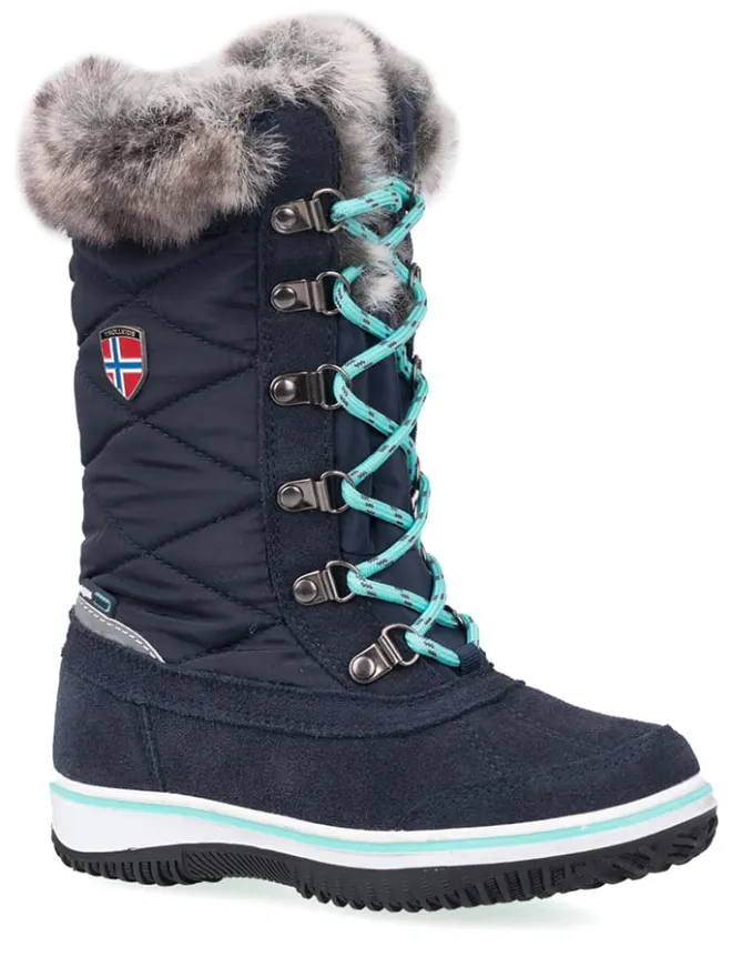 Trollkids Stiefel & Boots·Stiefel^Winterstiefel "Holmenkollen" in Dunkelblau/ Mint