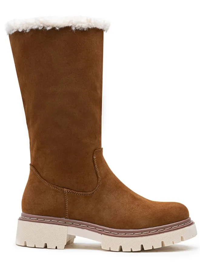 Winterstiefel in Hellbraun>Foreverfolie New