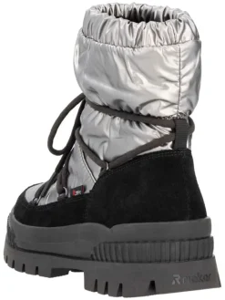 Winterstiefel in Silber/ Schwarz>rieker New