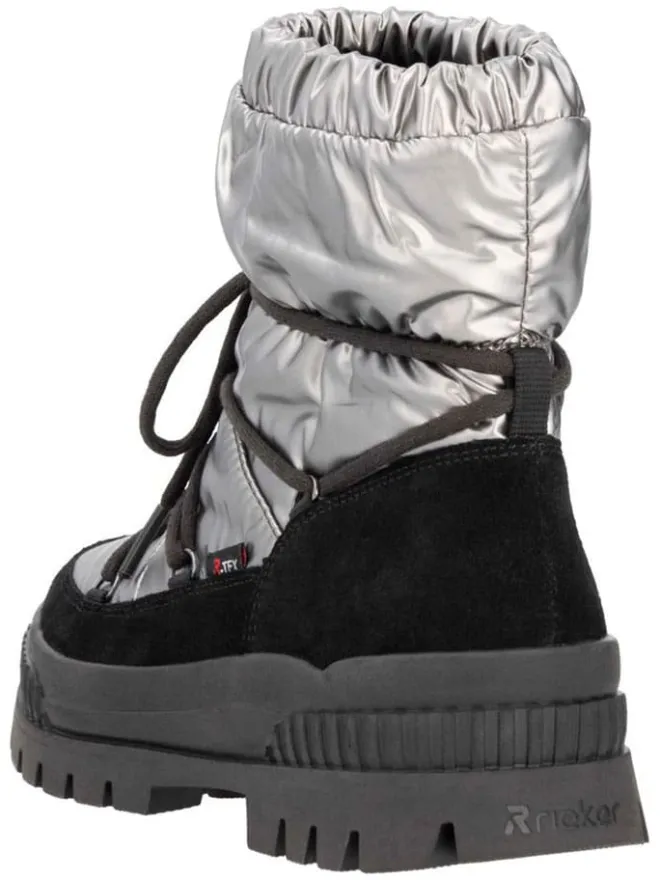 Winterstiefel in Silber/ Schwarz>rieker New