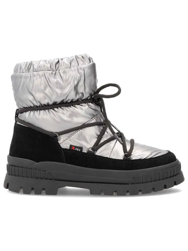 Winterstiefel in Silber/ Schwarz>rieker New