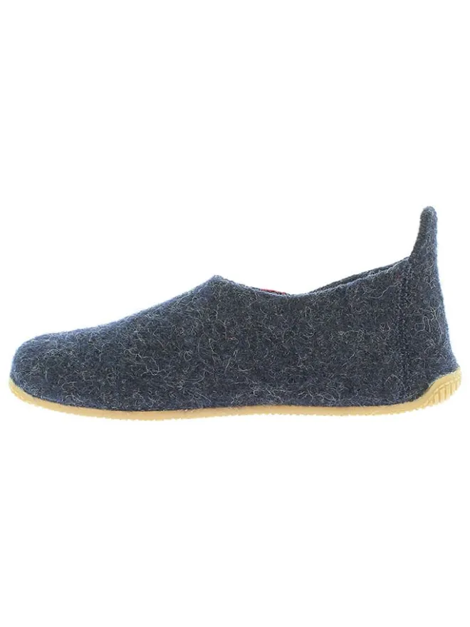 Living Kitzbühel Clogs & Pantoletten|Hausschuhe^Woll-Hausschuhe "Gipfelkreuz" in Dunkelblau
