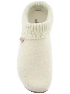 Woll-Hausschuhe in Creme><noscript><img width=