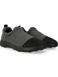 HAFLINGER Halbschuhe^Woll-Slipper "Jump" in Schwarz/ Grau