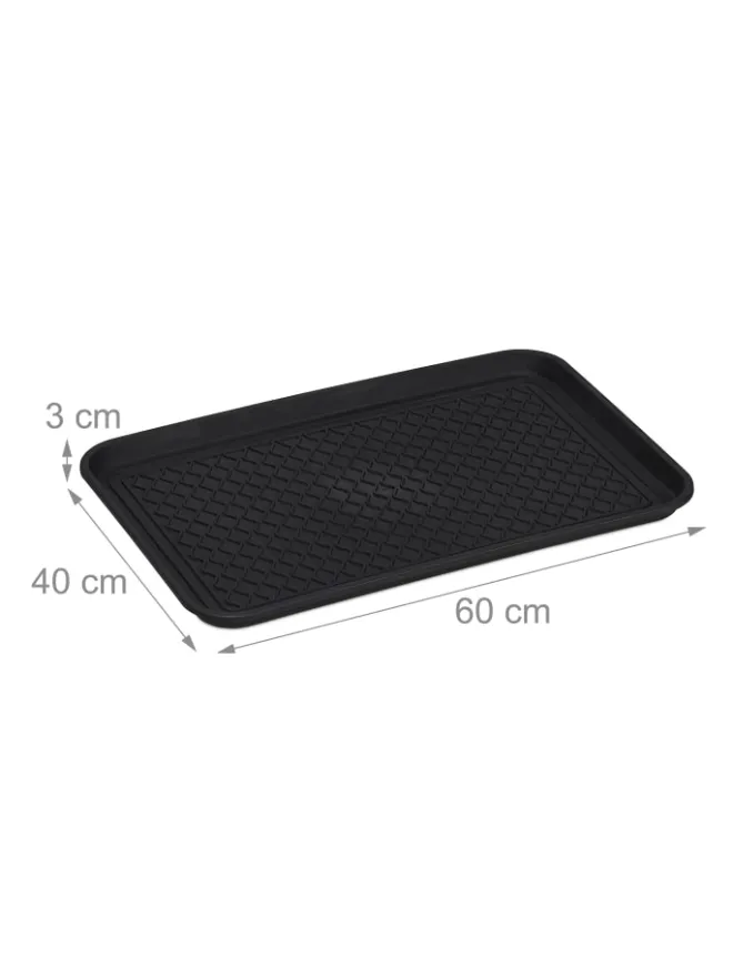 2x Schuhabtropfschale in Schwarz>relaxdays Outlet