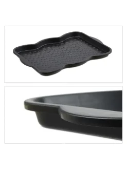 10x Schuhabtropfschale in Schwarz - (B)50 x (H)3 x (T)38 cm>relaxdays Online