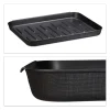 relaxdays Schuhpflege Und Mehr|Schuhpflege Und Mehr^30x Schuhabtropfschale in Schwarz - (B)35 x (H)3 x (T)27 cm
