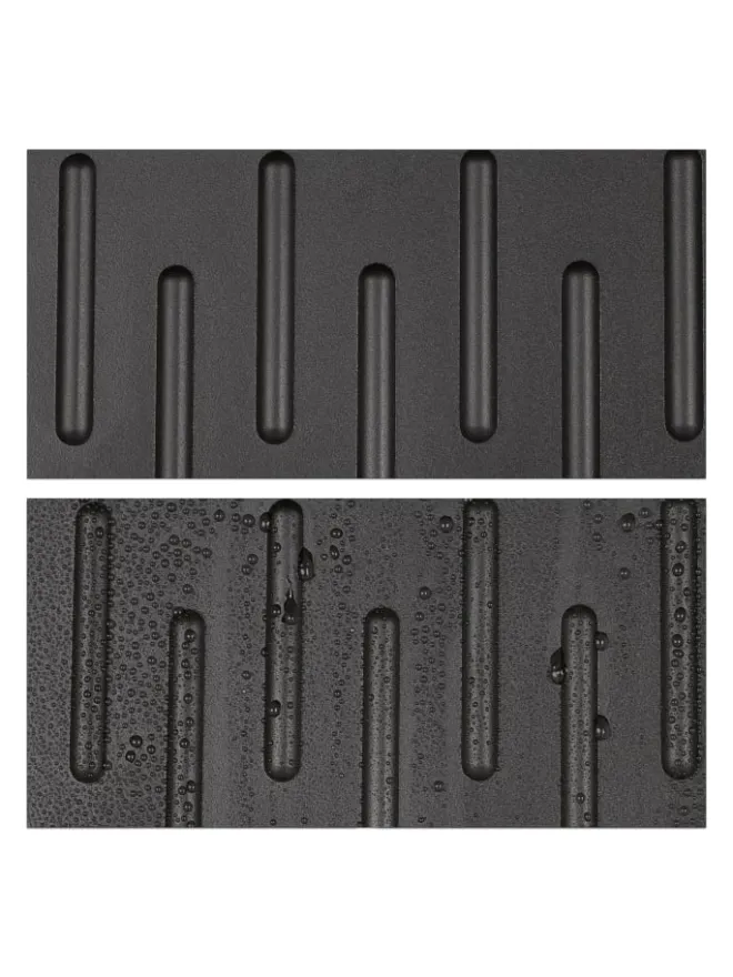 relaxdays Schuhpflege Und Mehr|Schuhpflege Und Mehr^30x Schuhabtropfschale in Schwarz - (B)35 x (H)3 x (T)27 cm