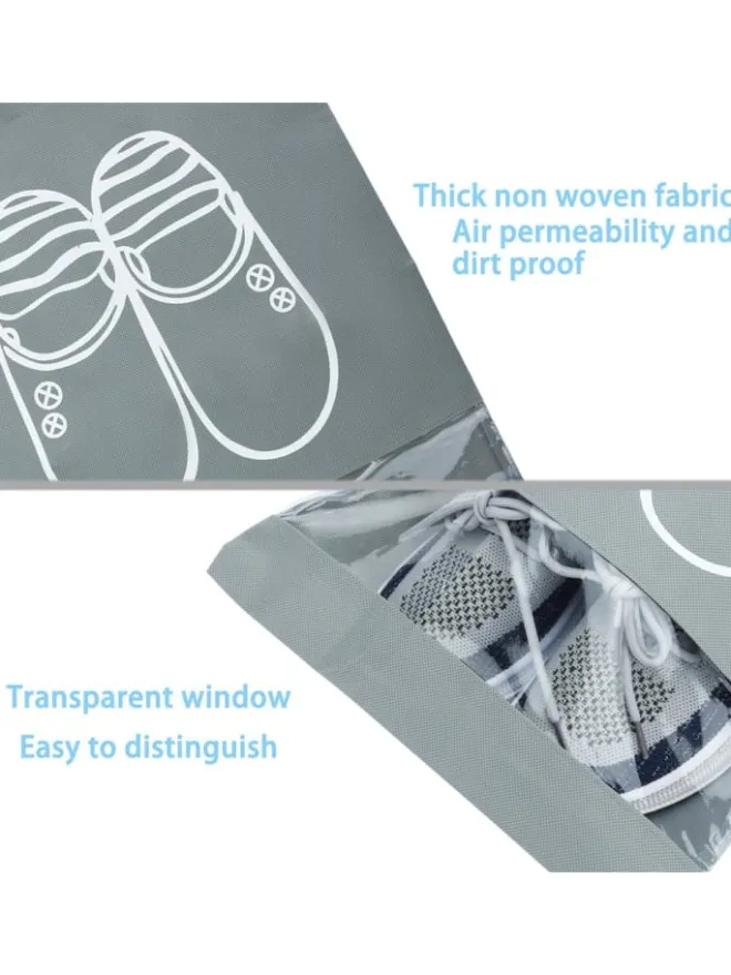 Intirilife Schuhpflege Und Mehr|Schuhpflege Und Mehr^3x Schuhbeutel in GRAU