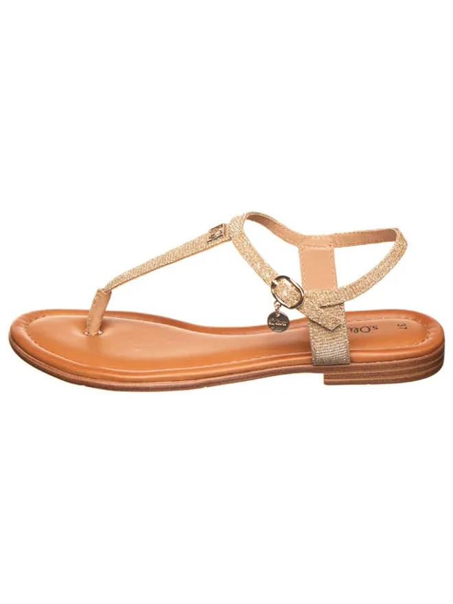 s.Oliver Sandalen^Zehensandalen in Gold