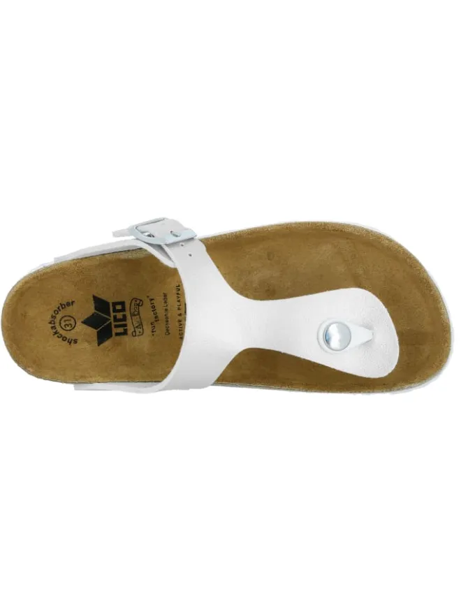 Lico Sandalen·Zehensandalen^Zehentrenner "Bioline Trend Kids" in Silberfarben
