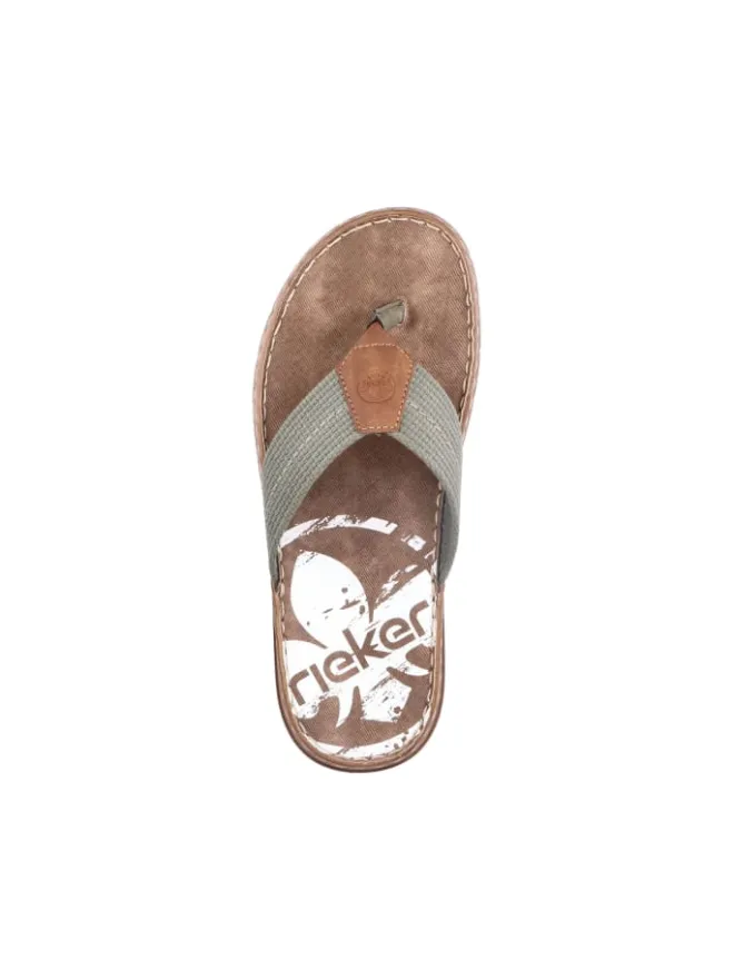 rieker Sandalen & Pantoletten^Zehentrenner in olive/mandel/moor