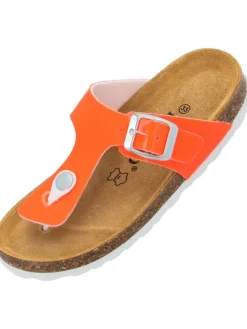 palado Sandalen·Zehensandalen^Zehentrenner in orange neon lack