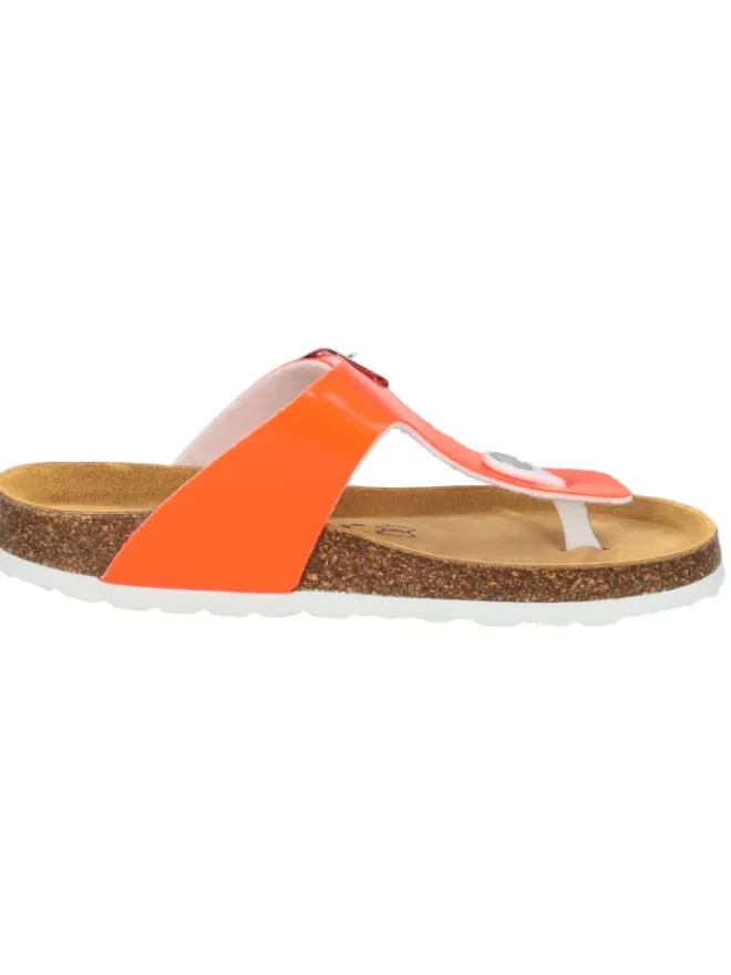 palado Sandalen·Zehensandalen^Zehentrenner in orange neon lack