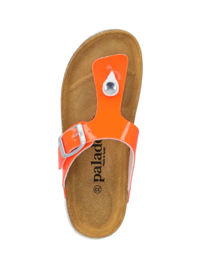 palado Sandalen·Zehensandalen^Zehentrenner in orange neon lack