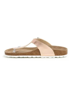 SABOKETS Sandalen^Zehentrenner in Rosa/ Gold