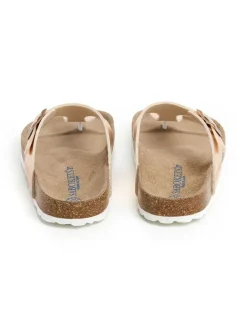 SABOKETS Sandalen^Zehentrenner in Rosa/ Gold