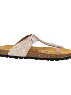 Zehentrenner in rosegold glitter><noscript><img width=