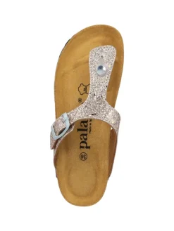 Zehentrenner in rosegold glitter><noscript><img width=
