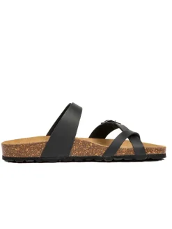 billowy Sandalen^Zehentrenner in Schwarz