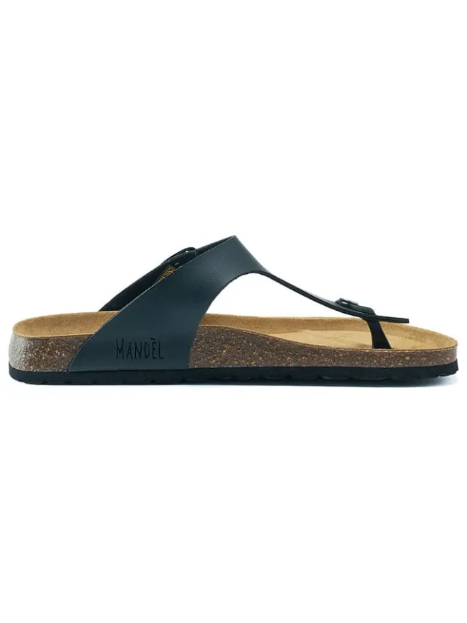 Mandel Sandalen & Pantoletten^Zehentrenner in Schwarz
