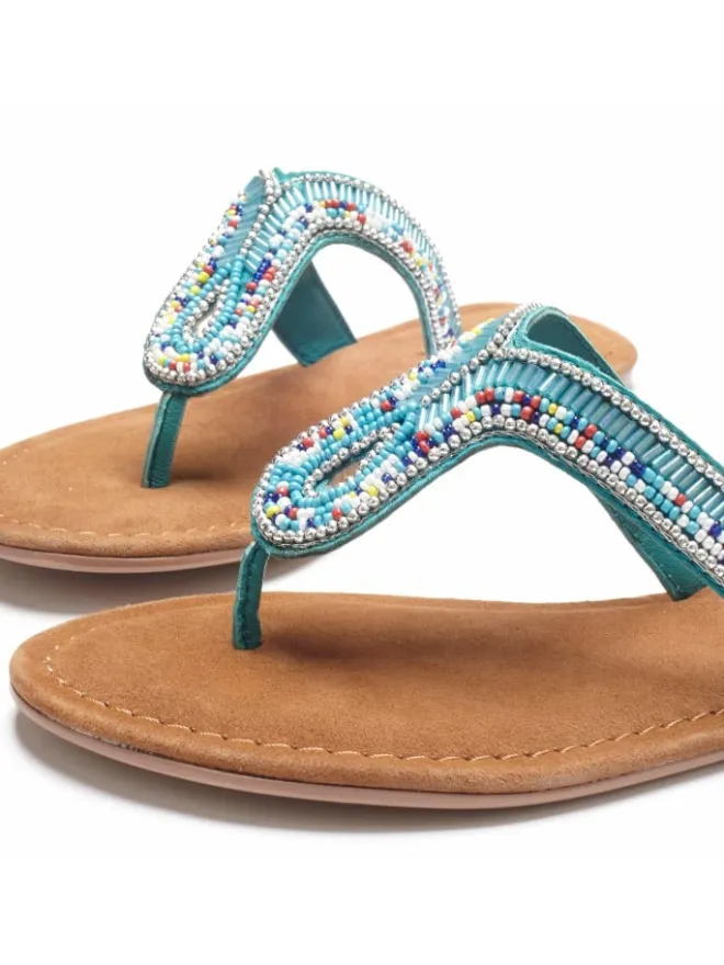 LASCANA Sandalen·Zehensandalen^Zehentrenner in türkis-blau