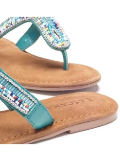 LASCANA Sandalen·Zehensandalen^Zehentrenner in türkis-blau