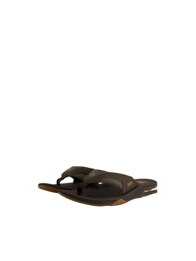 Zehentrenner Sandale Fanning in Brown/Gum>Reef